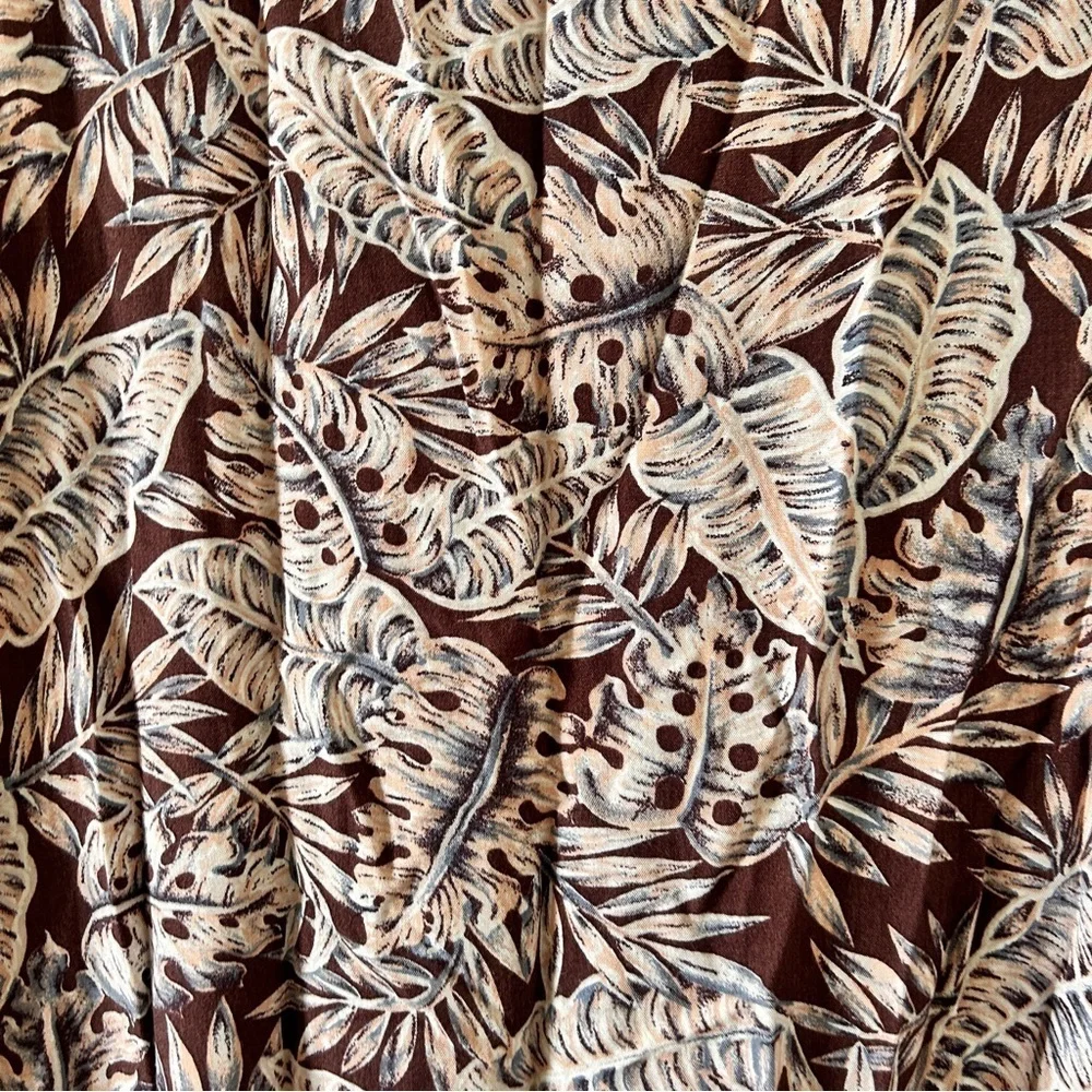 Coconut Hawaiian Beach Palm Leaf Dress Small Sleeveless Vacation Cruise Pullover
